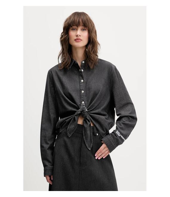 Τζιν πουκάμισο Karl Lagerfeld Jeans χρώμα: γκρι, A4W11001