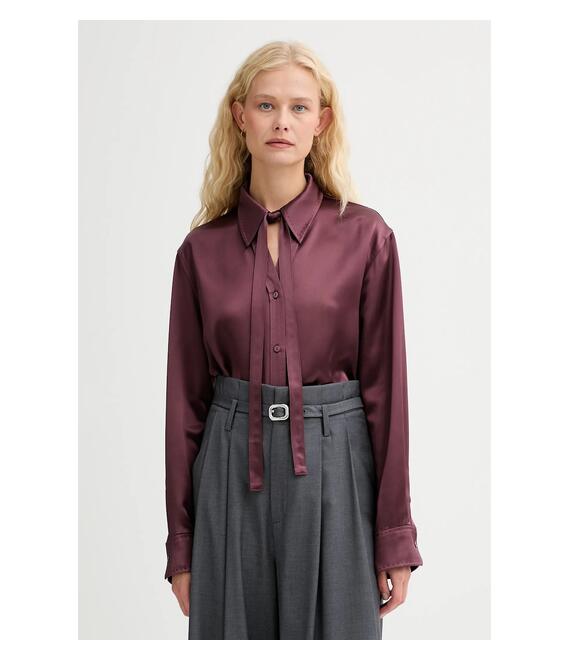 Πουκάμισο ISABELLE BLANCHE χρώμα: μπορντό, IS25FW-C059-T008
