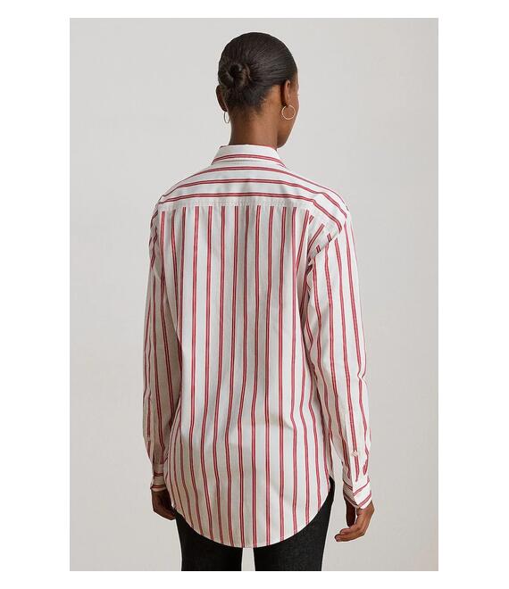 Βαμβακερό πουκάμισο Lauren Ralph Lauren χρώμα: ροζ, 200979991