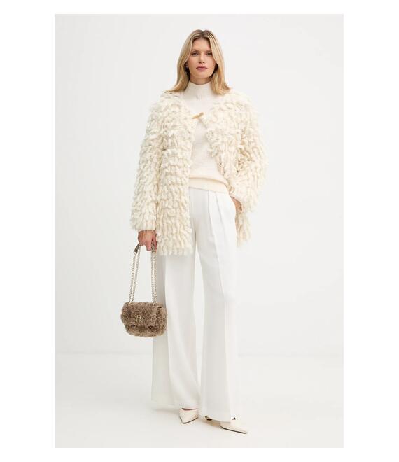 Ζακέτα με προσθήκη μαλλιού Forte Forte χρώμα: μπεζ, 14452.mycoat