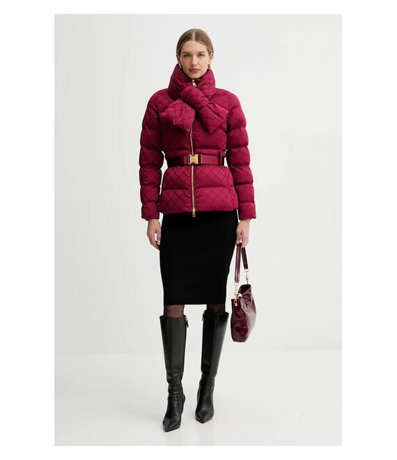 Μπουφάν Elisabetta Franchi χρώμα: μπορντό, PI83D56E2