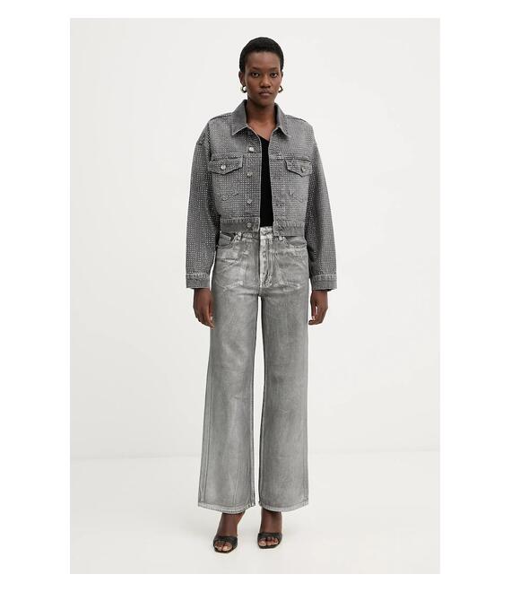 Τζιν μπουφάν Liu Jo χρώμα: γκρι, UF5088.D5020