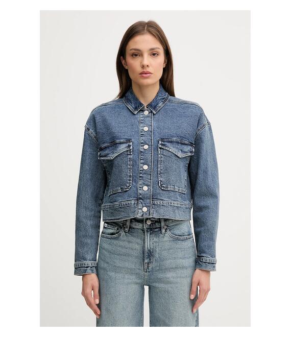 Τζιν μπουφάν Dkny χρώμα: μπλε, DJ5J6122