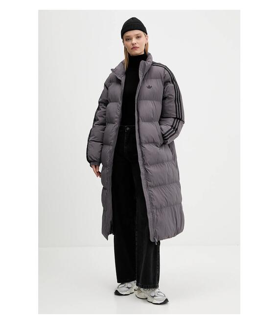 Μπουφάν adidas Originals Long Puffer χρώμα: μοβ, JX2952