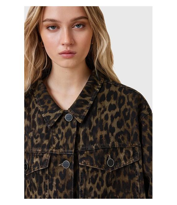 Τζιν μπουφάν AllSaints WILLOW χρώμα: πολύχρωμο, W027OD