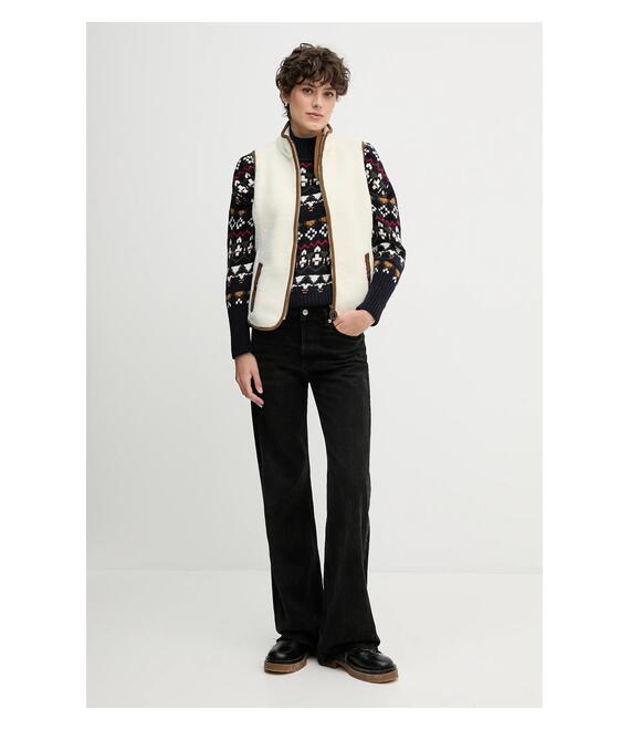 Φούτερ από φλις Barbour BURFORD χρώμα: μπεζ, LFL0055