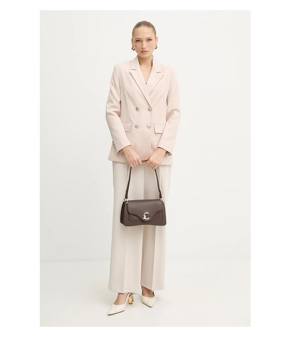 Σακάκι Guess FIONA χρώμα: μπεζ, W5YN20 WH9Y2