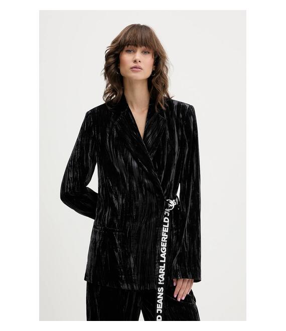 Σακάκι Karl Lagerfeld Jeans χρώμα: μαύρο, A4W14055