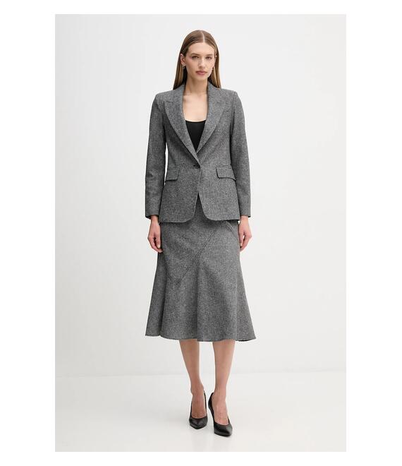 Μπλέιζερ με μίγμα μαλλιού Pedro del Hierro χρώμα: γκρι, 6752181