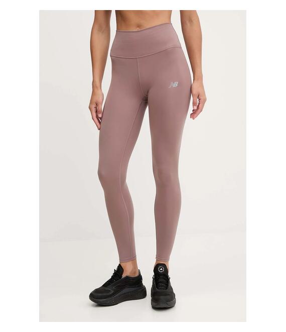 Κολάν προπόνησης New Balance χρώμα: καφέ, WP51126EAS