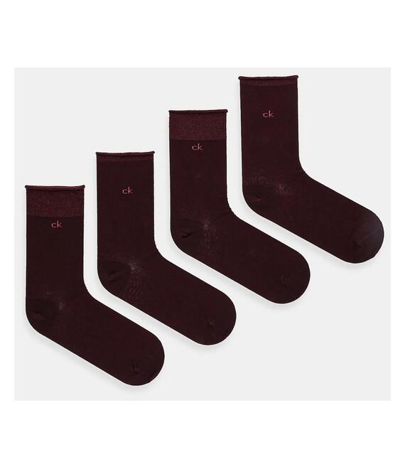 Κάλτσες Calvin Klein 4-pack χρώμα: μπορντό, 701235367