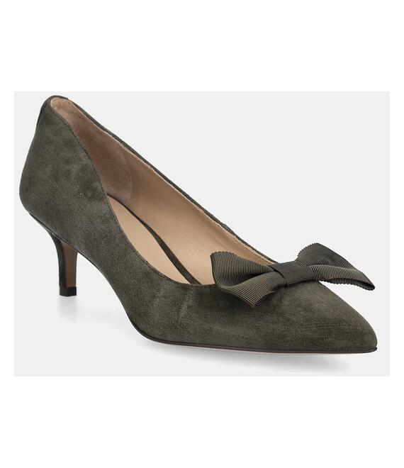 Γόβες σουέτ Lauren Ralph Lauren Adrienne Bow χρώμα: πράσινο, 802980116002