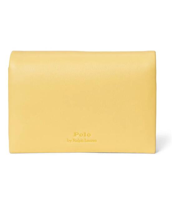Δερμάτινο πορτοφόλι Polo Ralph Lauren χρώμα: κίτρινο, 427971201
