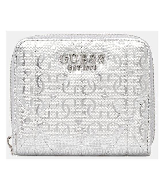 Πορτοφόλι Guess ALDINA χρώμα: ασημί, SWGY96 63137