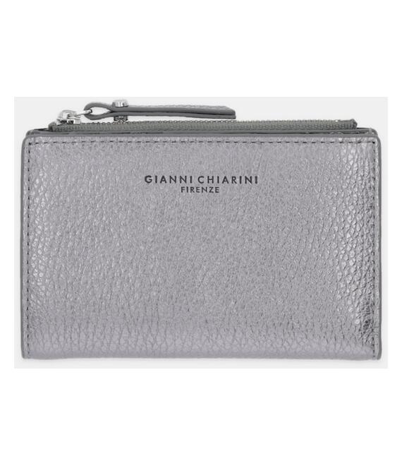Δερμάτινο πορτοφόλι Gianni Chiarini χρώμα: ασημί, PF.6003.GRN.LM