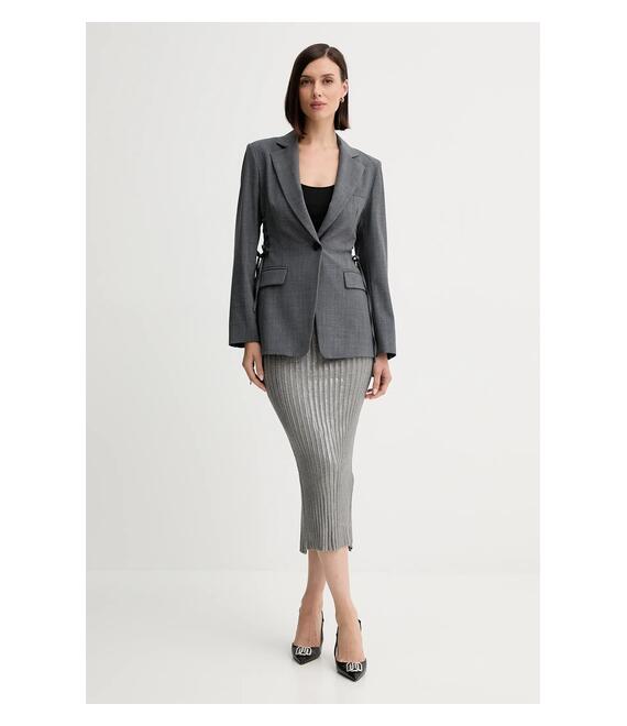 Φούστα Simona Corsellini χρώμα: ασημί, A25CPGOP0101