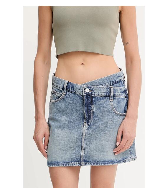 Τζιν φούστα Guess GAIA χρώμα: ναυτικό μπλε, W5YD1C D5QKB