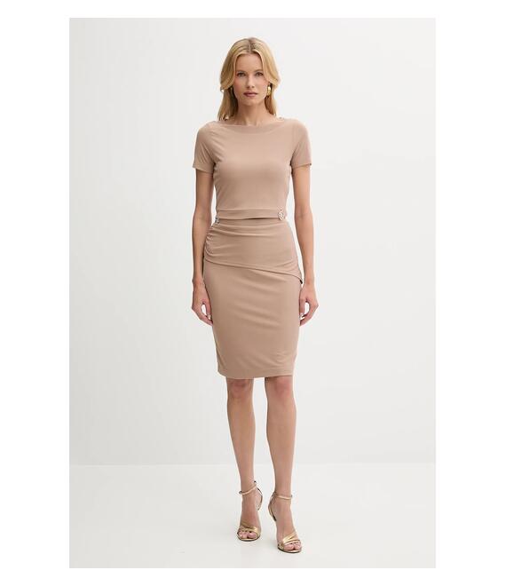 Φούστα Guess PRISCA χρώμα: μπεζ, W5YD64 KAQL2