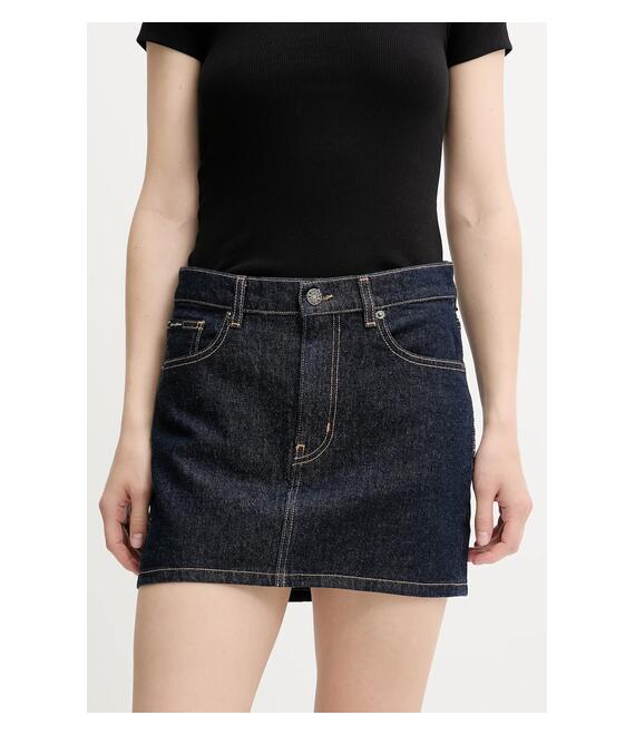 Τζιν φούστα Guess Jeans χρώμα: ναυτικό μπλε, W5YD0Q D5M4C