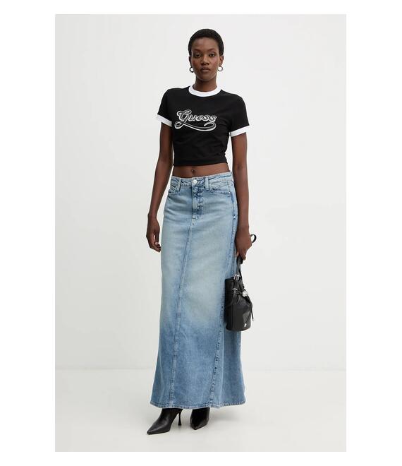 Φούστα Guess SIENNA χρώμα: μπλε, W5BD88 D0742