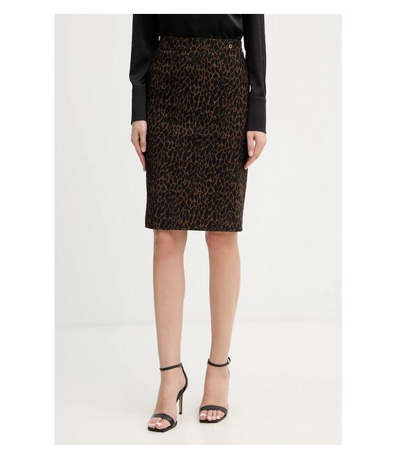 Φούστα Guess CRETA χρώμα: καφέ, W5BD84 W2362