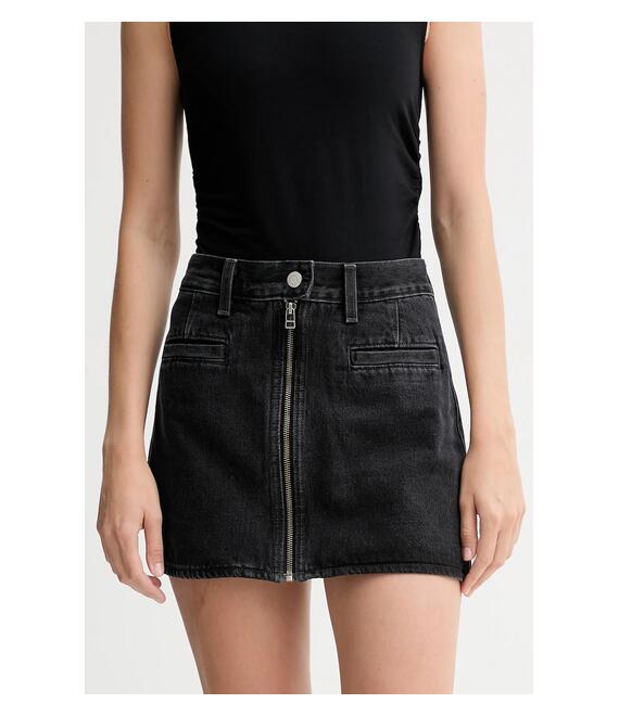 Τζιν φούστα Levi's χρώμα: μαύρο, 003RP