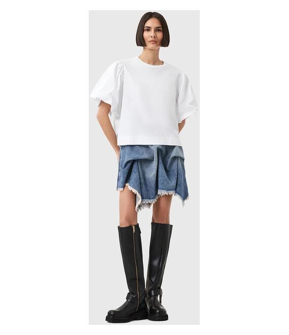 Τζιν φούστα AllSaints CRISSY χρώμα: μπλε, W025RD