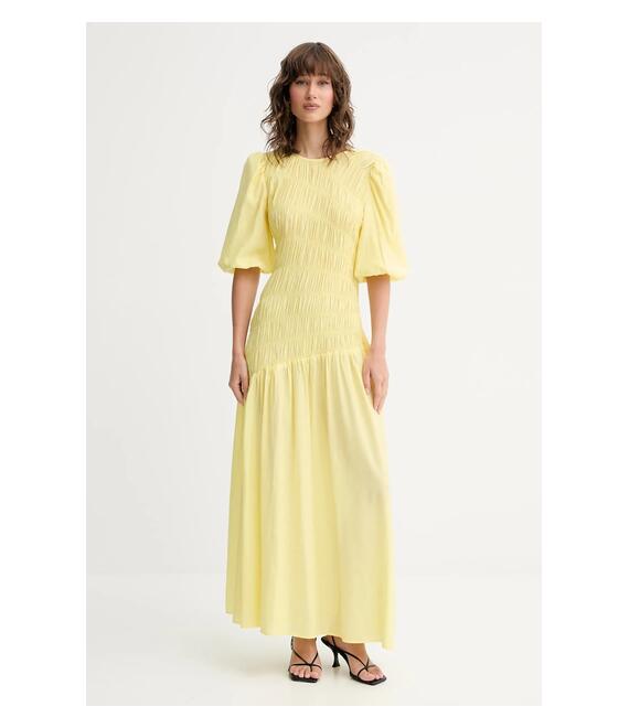 Φόρεμα Never Fully Dressed Nara χρώμα: κίτρινο, NFDDR3014
