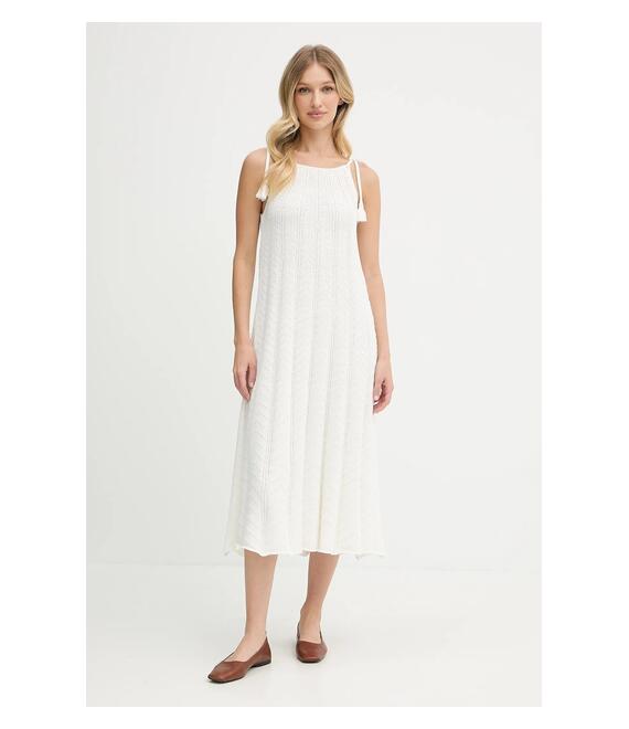 Βαμβακερό φόρεμα Pepe Jeans χρώμα: μπεζ, PL953755