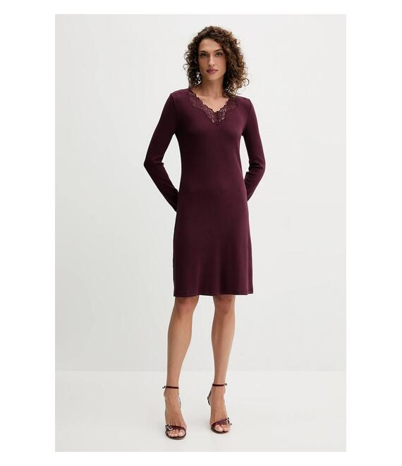 Φόρεμα Twinset χρώμα: μπορντό, 252LL2BCC