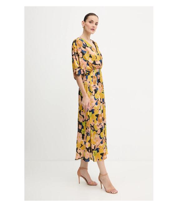 Φόρεμα Morgan χρώμα: κίτρινο, RGINO.F