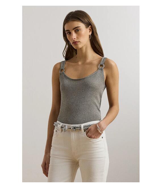 Top Lauren Ralph Lauren χρώμα: ασημί, 200P01519