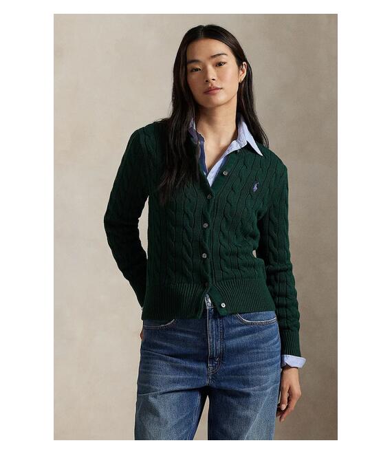 Βαμβακερή ζακέτα Polo Ralph Lauren γυναικεία, χρώμα: ροζ, 211971868