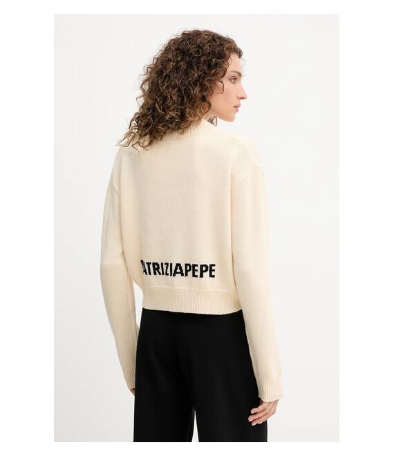 Μάλλινο πουλόβερ Patrizia Pepe χρώμα: μπεζ, 8K0336 K282