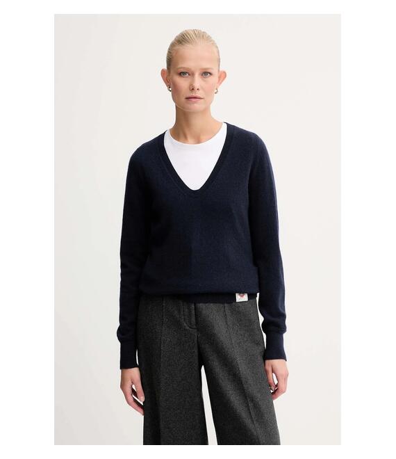 Πουλόβερ κασμίρ Bally χρώμα: ναυτικό μπλε, WKN0AO