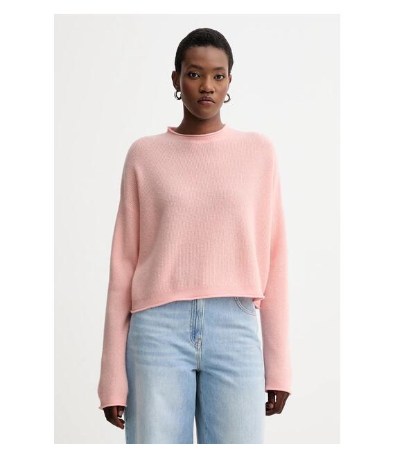 Μάλλινη μπλουζα American Vintage γυναικεία, χρώμα: ροζ, RAX18H