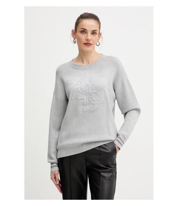 Πουλόβερ Guess SYLVIE χρώμα: γκρι, W5BR42 Z26I2