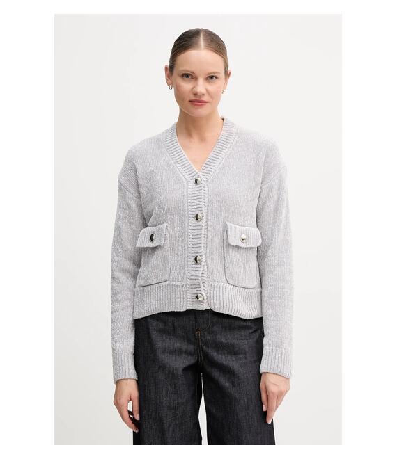 Πλεκτή ζακέτα Marc Aurel χρώμα: γκρι, 8051-8000-82101