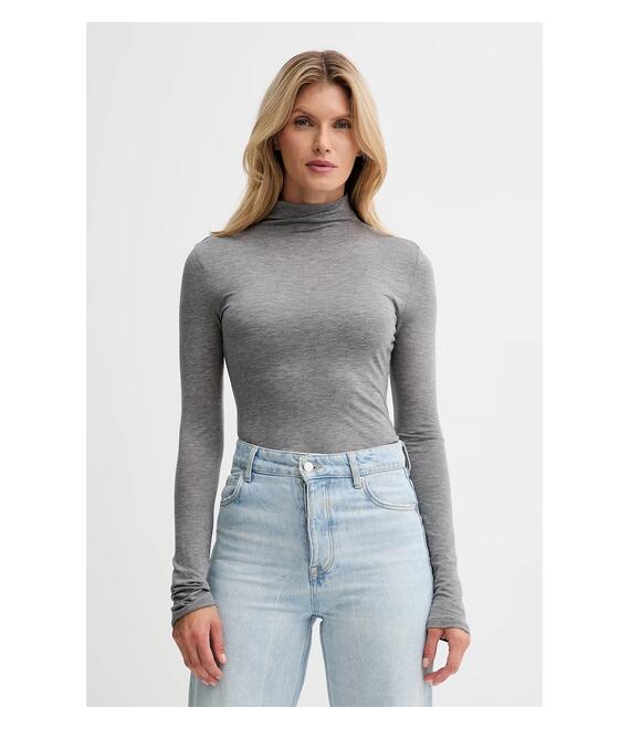 Μακρυμάνικο με προσθήκη μαλλιού Calvin Klein χρώμα: γκρι, LV044D239G