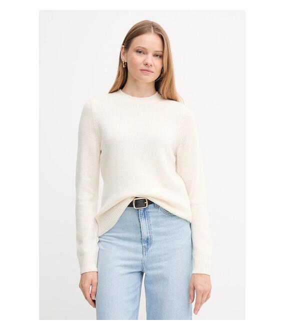 Μάλλινο πουλόβερ Barbour χρώμα: μπεζ, LKN1666