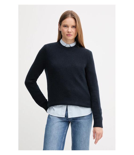 Μάλλινο πουλόβερ Barbour χρώμα: ναυτικό μπλε, LKN1666