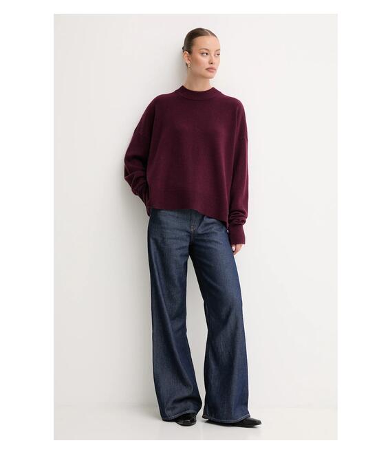 Μάλλινο πουλόβερ Barbour LEONIE χρώμα: μπορντό, LKN1706