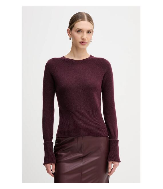 Μάλλινο πουλόβερ Sandro Ferrone χρώμα: μπορντό, S9YBFNOCE