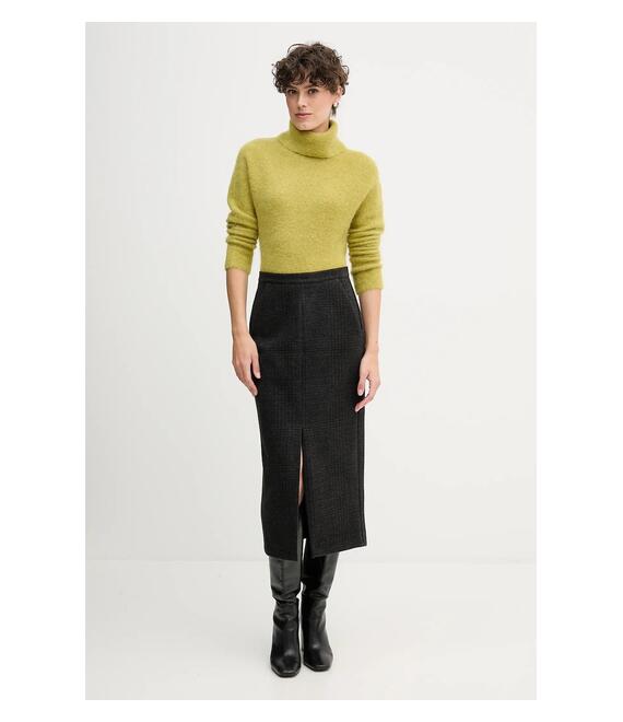 Πουλόβερ με προσθήκη αλπακά Sandro Ferrone χρώμα: πράσινο, S9YBFNOME