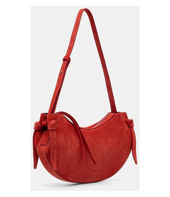 Τσάντα σουέτ Yuzefi FORTUNE COOKIE χρώμα: κόκκινο, YUZPF25-HB-FC-S022