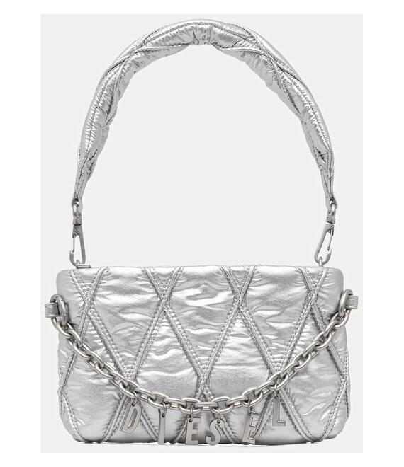 Τσάντα Diesel CHARM-D CHARM-D POUCH χρώμα: ασημί, X10286.P8240