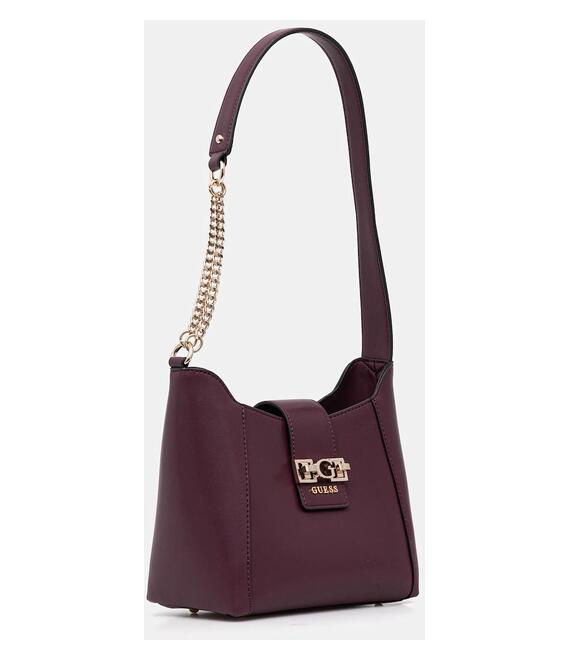 Τσάντα Guess JANE χρώμα: μπορντό, HWVG98 91010