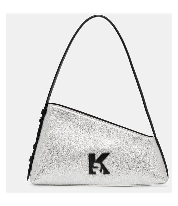 Τσάντα Karl Lagerfeld Jeans χρώμα: ασημί, A4W30155