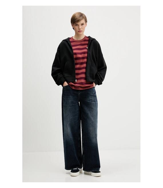 Βαμβακερό μπλουζάκι adidas Originals STRIPED SS TEE χρώμα: πορτοκαλί, KF2320