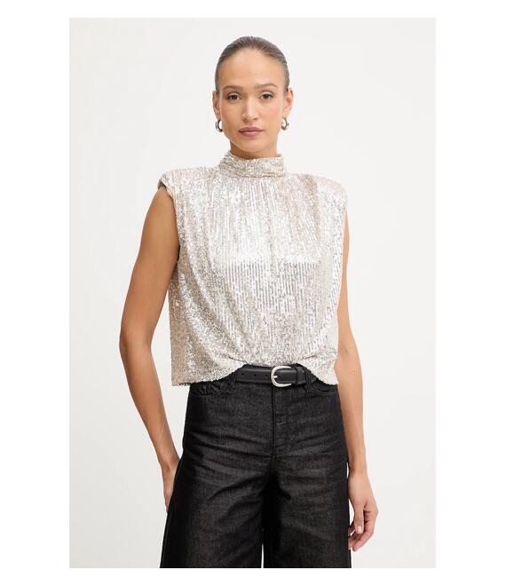 Μπλουζάκι Karl Lagerfeld χρώμα: ασημί, A4W17095